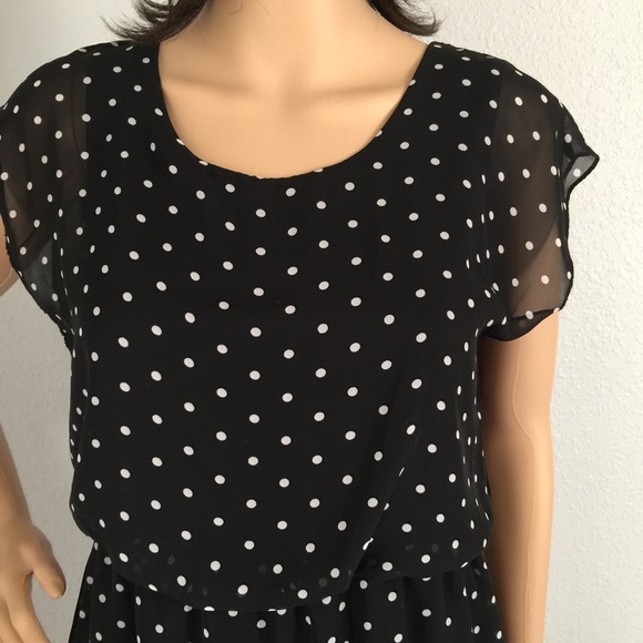 Polka-Dots Sheer Dress - Picture 3 of 8